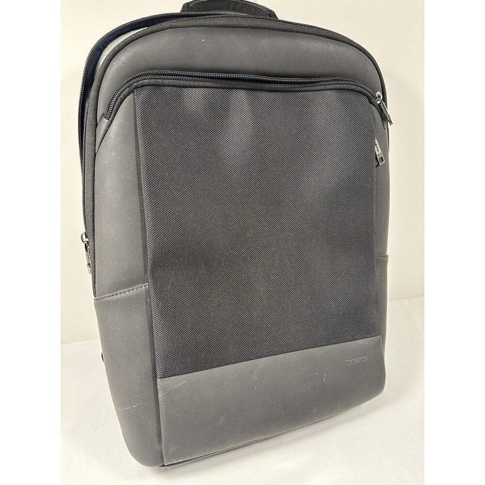BOPAI Unisex Slim Laptop Backpack – Black Nylon Travel Bag 17.5″ × 14″